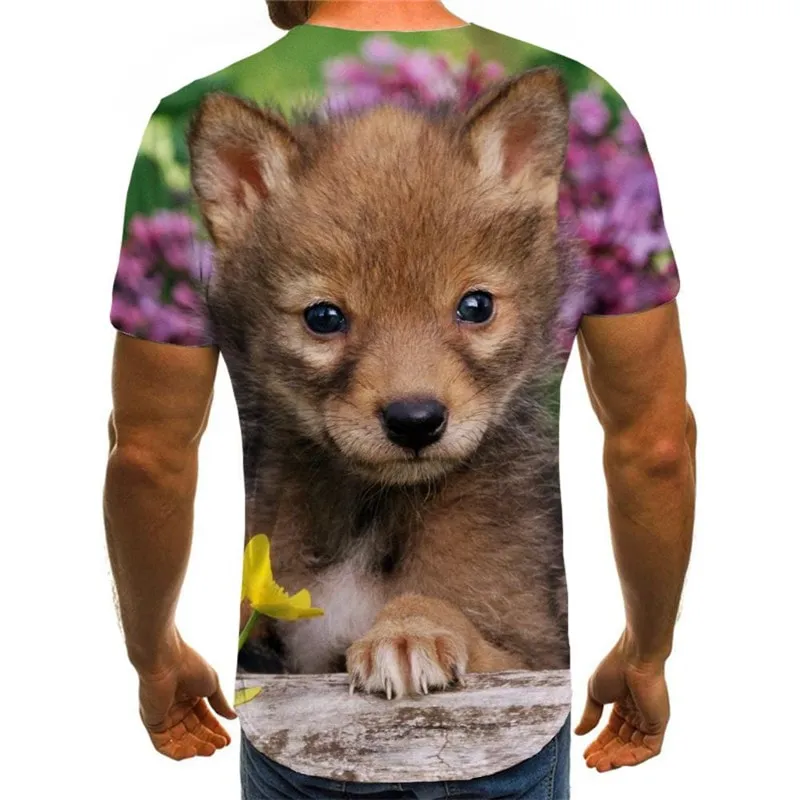 dog shirts Casual shirt 3D Puppy Cute animal male Casual art costume big Smart dogs