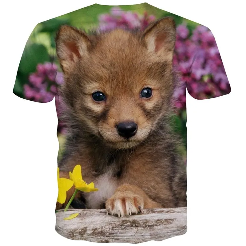 dog shirts Casual shirt 3D Puppy Cute animal male Casual art costume big Smart dogs