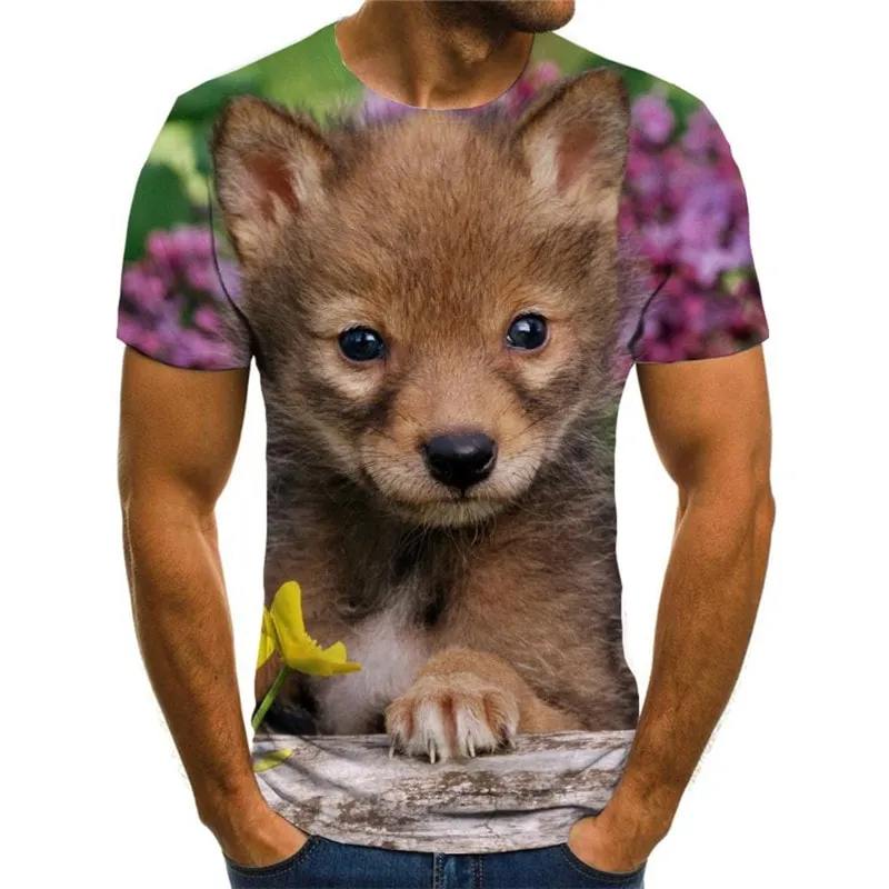 dog shirts Casual shirt 3D Puppy Cute animal male Casual art costume big Smart dogs