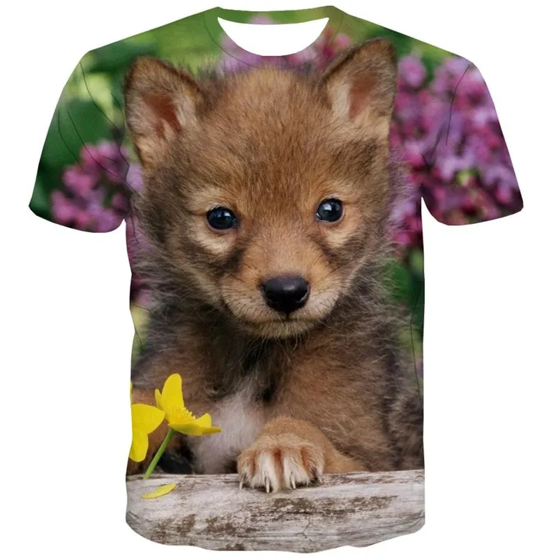 dog shirts Casual shirt 3D Puppy Cute animal male Casual art costume big Smart dogs