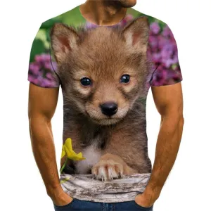 dog shirts Casual shirt 3D Puppy Cute animal male Casual art costume big Smart dogs