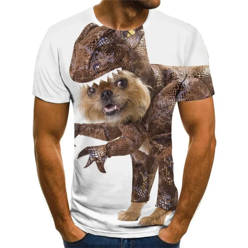 dog t shirt Casual Puppy Cute animal Cool men big Smart dogs outfits