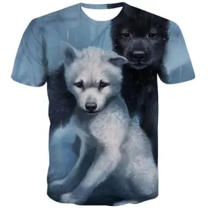 Dog T shirts Men Animal Shirt Print Forest Tshirts Casual Lovely T-shirts 3d Harajuku T shirts Funny Short Sleeve Fashion Men