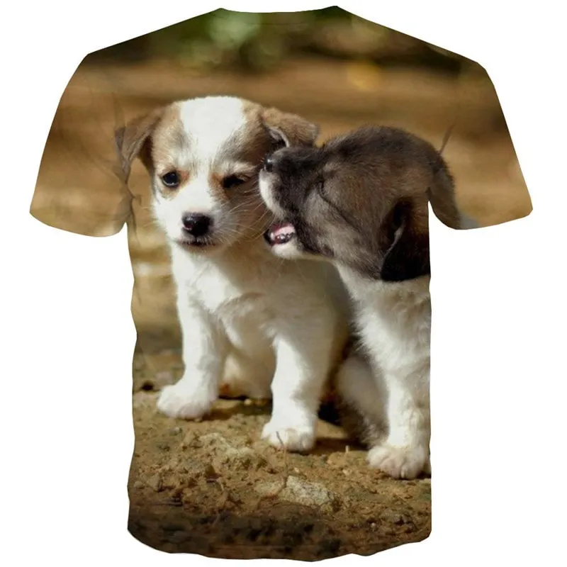 dog tshirts Print clothes Puppy Cute animal big Smart dogs outfits Cool men