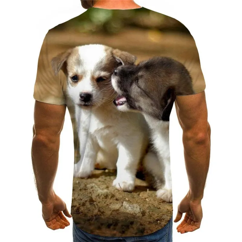 dog tshirts Print clothes Puppy Cute animal big Smart dogs outfits Cool men