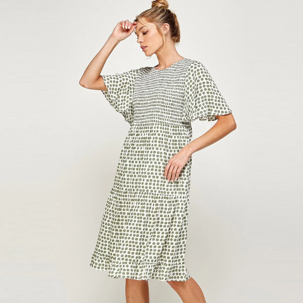 Dotty Charm Tiered Dress