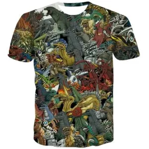 Dragon T shirts Men Animal Tshirts Cool Colorful Tshirt Printed Anime Tshirt Anime Funny T-shirts Graphic Short Sleeve