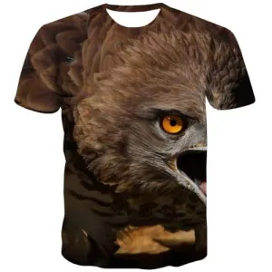 Eagle T-shirt Men Animal Tshirts Casual Ferocious Tshirt Printed Halloween T-shirts 3d Hip Hop T-shirts Graphic Short Sleeve