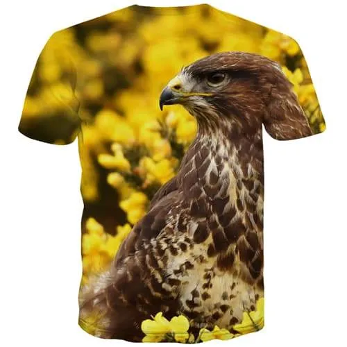 Eagle T shirts Men Animal Tshirts Casual Funny Tshirt Printed Personality T-shirts 3d Hip Hop Shirt Print Short Sleeve