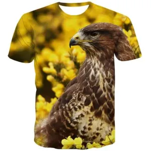 Eagle T shirts Men Animal Tshirts Casual Funny Tshirt Printed Personality T-shirts 3d Hip Hop Shirt Print Short Sleeve