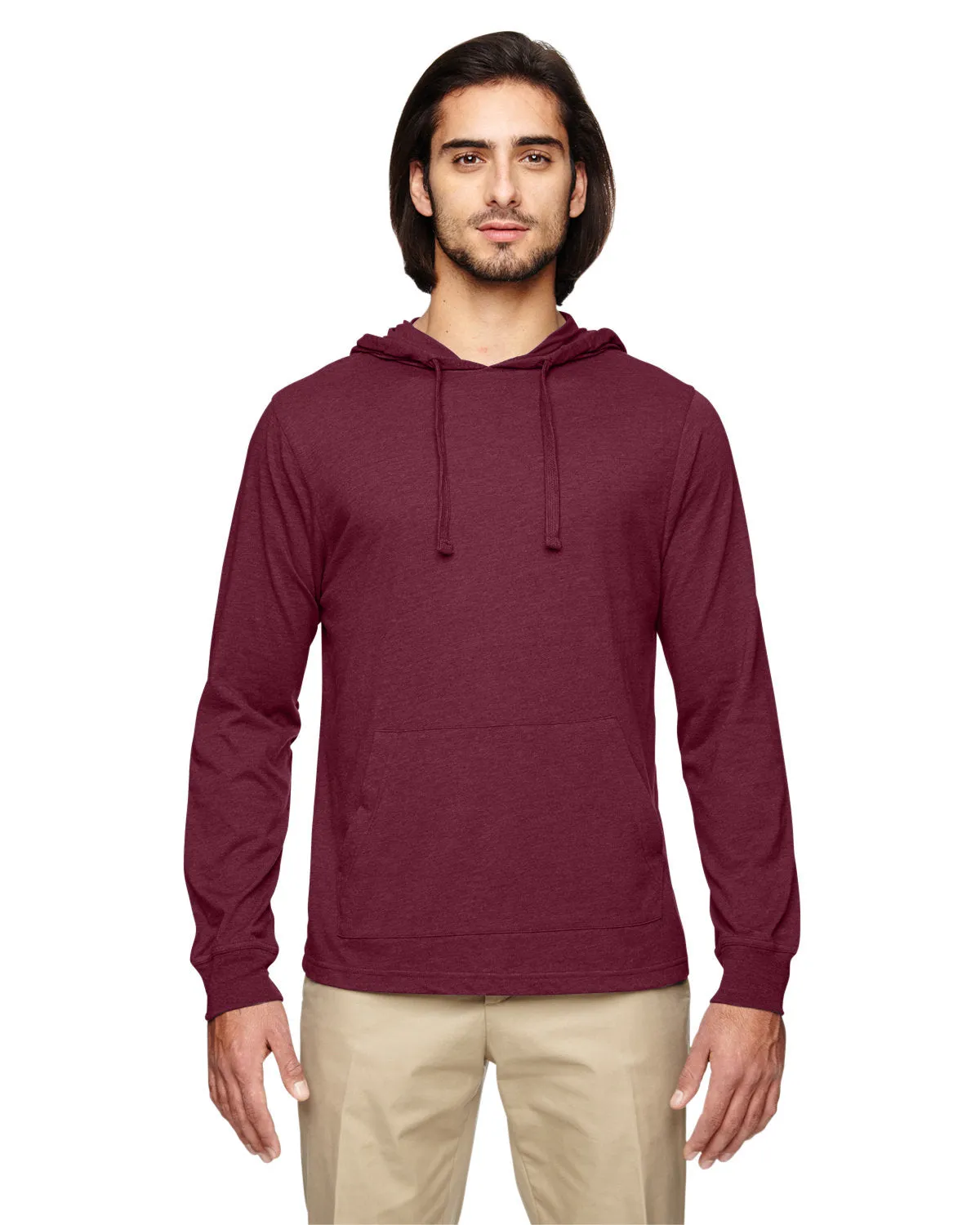 econscious Unisex Eco Blend Long-Sleeve Pullover Hooded T-Shirt