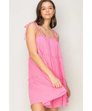 Emmy Gauze Tiered Babydoll Dress