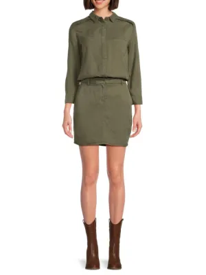 Etienne Marcel Tencel Shirtdress, Military