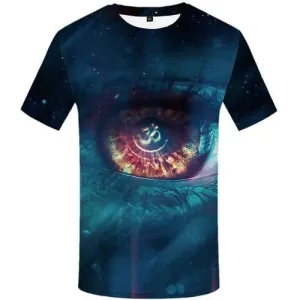 Eye T-shirt Men Flame Shirt Print Fantasy T-shirts Graphic Harajuku Tshirts Cool Gothic Tshirts Novelty Short Sleeve T shirts