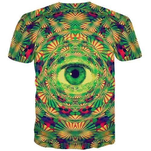 Eye T-shirt Men Psychedelic Tshirt Printed Dizziness Tshirts Casual Colorful T shirts Funny Gothic Tshirts Cool Short Sleeve