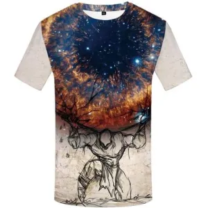 Eye T shirts Men Flame T-shirts 3d War Shirt Print Gothic T-shirts Graphic Art Tshirts Cool Short Sleeve T shirts Men Tee O-neck