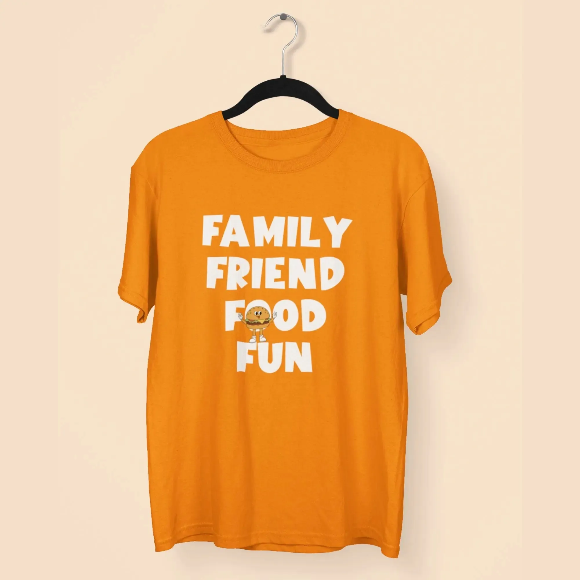 Family Friend Food Fun Round Neck Half Sleeve Classic T-Shirt