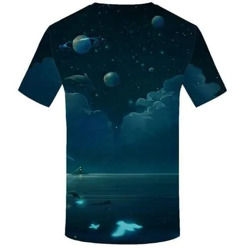 Fish T shirts Men Animal Tshirt Anime Moon T shirts Funny Fishinger Shirt Print Tropical Tshirts Casual Short Sleeve Fashion Men