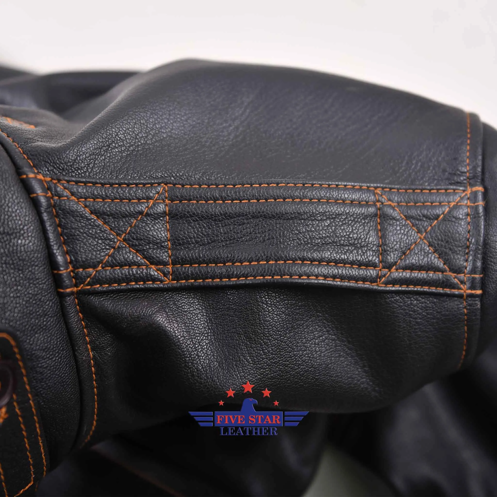 FiveStar Leather - Type A2 Winterized Repro Military Flight Jacket Real Goatskin Leather Seal Brown