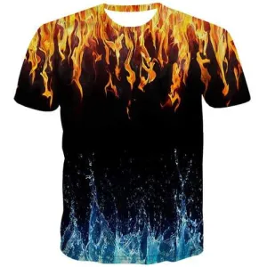 Flame T shirts Men Black T-shirts Graphic Yin Yang Tshirt Printed Punk T shirts Funny Gothic Tshirts Novelty Short Sleeve summer