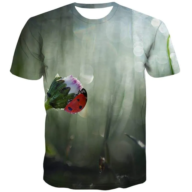 Flower T-shirt Men Insect T-shirts Graphic Graffiti T-shirts 3d Psychedelic Tshirt Printed Hip Hop Tshirt Anime