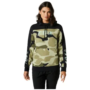 FOX WOMENS BNKR PULLOVER FLEECE HOODY [OLIVE CAMO]