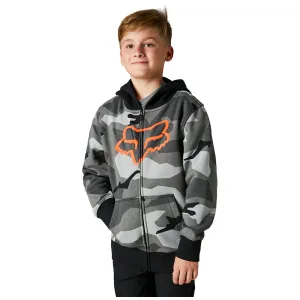 FOX YOUTH BNKR ZIP FLEECE HOODY [BLACK CAMO] YXL