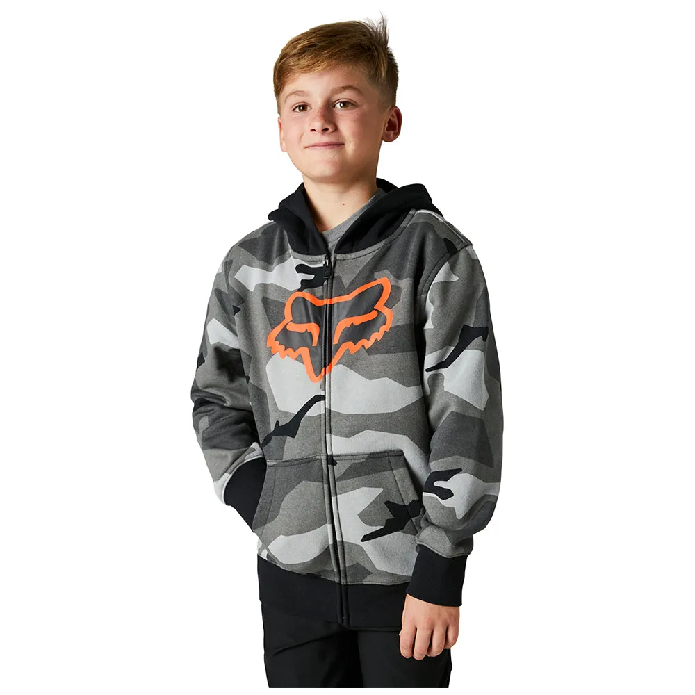 FOX YOUTH BNKR ZIP FLEECE HOODY [BLACK CAMO] YXL