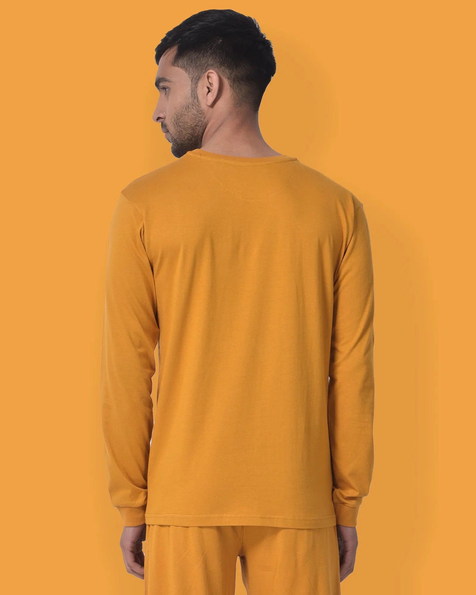 Full Sleeves Crew Neck: Mustard