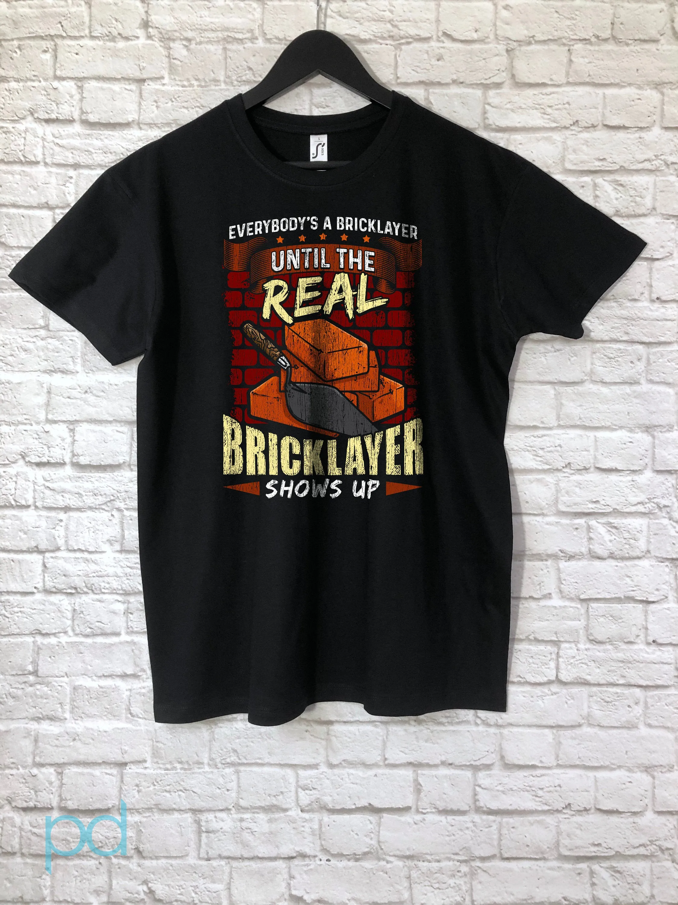 Funny Bricklayer T-Shirt, Bricky Gift Idea, Humorous Brick Layer Graphic Print Tee Shirt Top