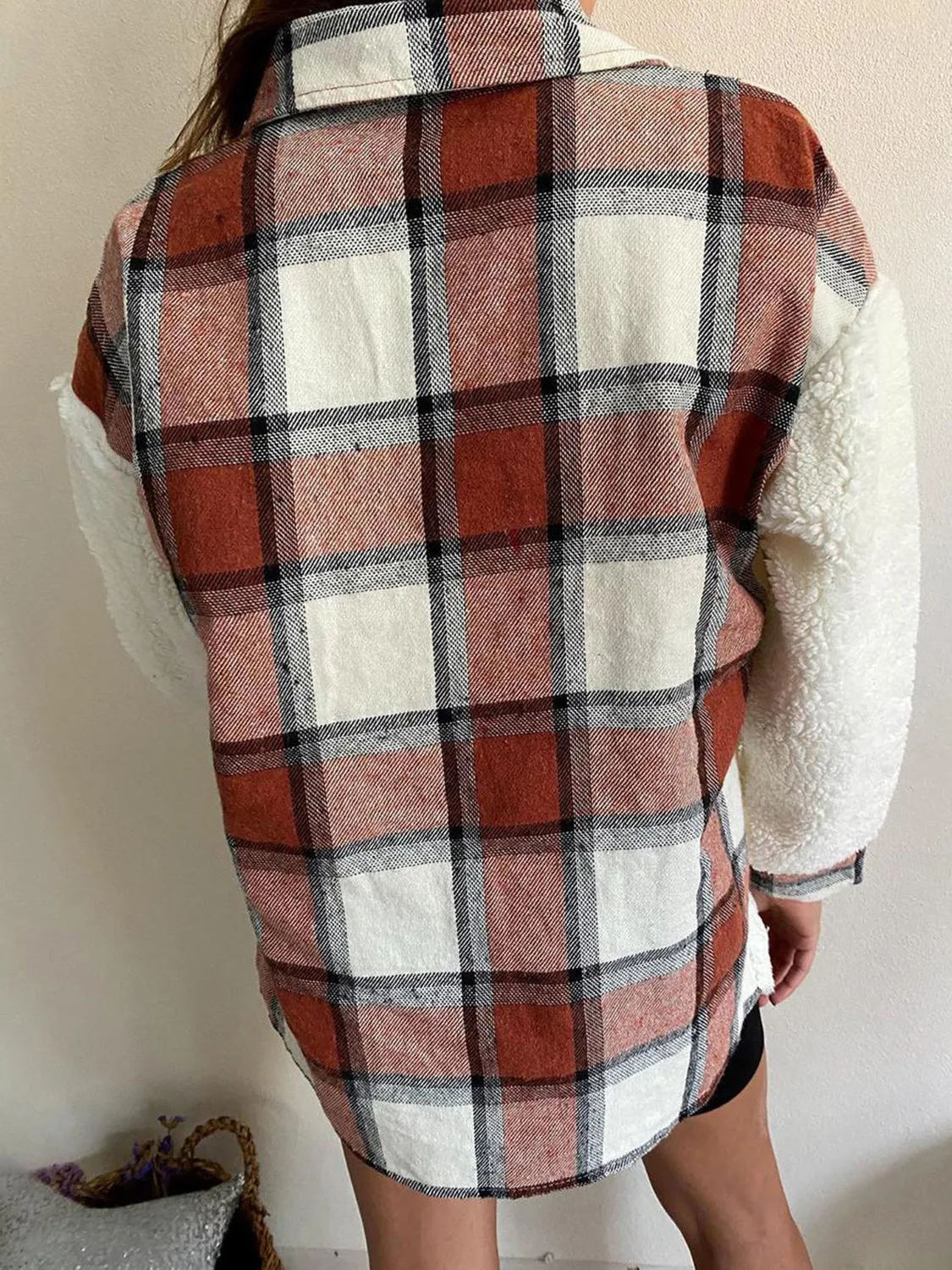 Fuzzy Flannel Delight Button Up Shacket