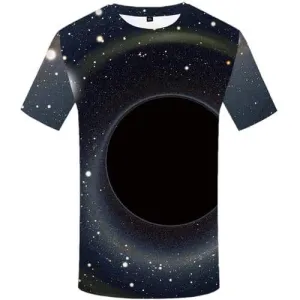 Galaxy Space T shirts Men Black Hole Tshirts Casual Psychedelic T-shirts Graphic Black Tshirts Cool Nebula Tshirt Printed