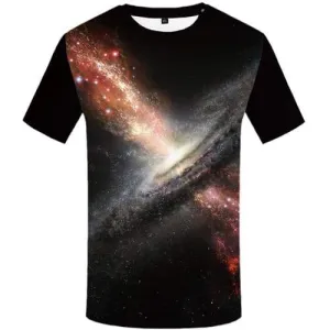 Galaxy Space T shirts Men Nebula Tshirt Anime Lightning Tshirt Printed Colorful Tshirts Cool Psychedelic T-shirts 3d