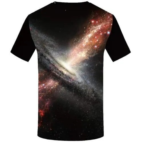 Galaxy Space T shirts Men Nebula Tshirt Anime Lightning Tshirt Printed Colorful Tshirts Cool Psychedelic T-shirts 3d