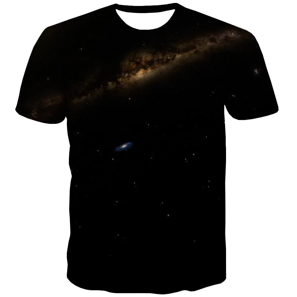 Galaxy T-shirt Men Planet T shirts Funny Starry Sky T-shirts 3d Colorful Tshirts Casual Harajuku Tshirt Anime