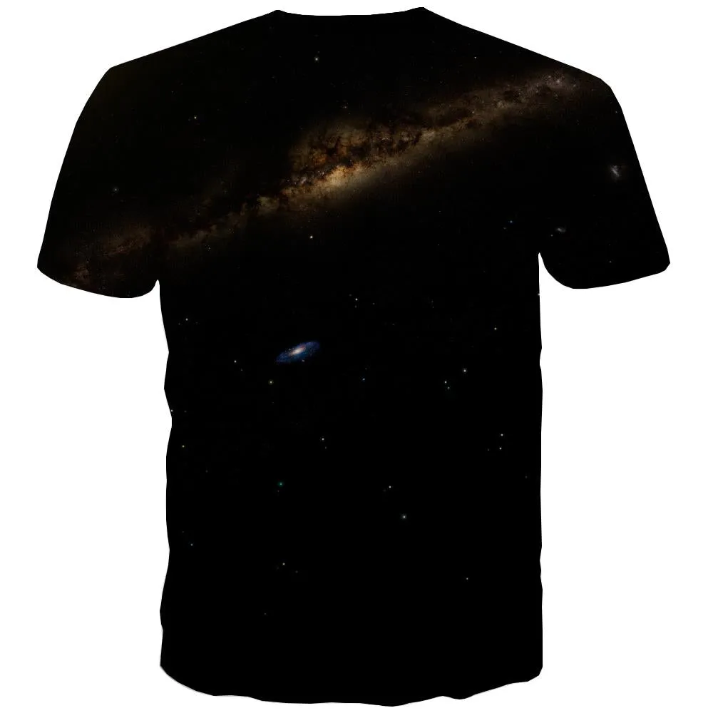 Galaxy T-shirt Men Planet T shirts Funny Starry Sky T-shirts 3d Colorful Tshirts Casual Harajuku Tshirt Anime