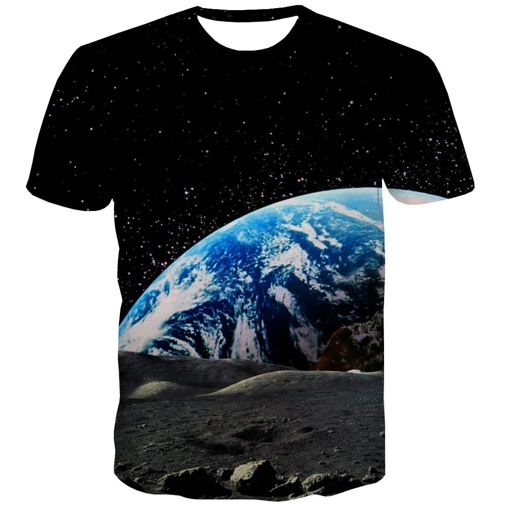 Galaxy T-shirt Men Planet Tshirt Printed Starry Sky T-shirts 3d Colorful Tshirt Anime Harajuku Tshirts Novelty