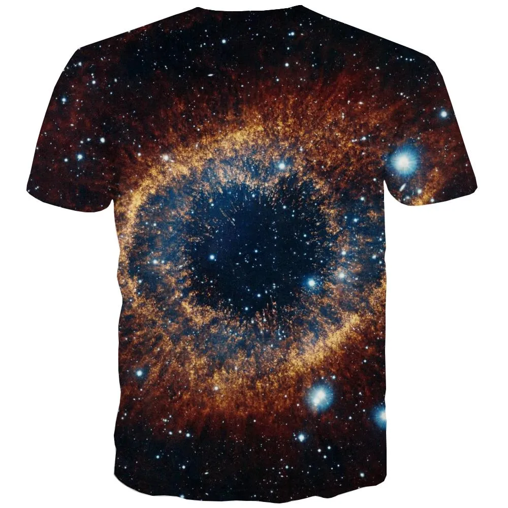 Galaxy T-shirt Men Planet Tshirts Novelty Starry Sky Tshirt Anime Colorful T shirts Funny Harajuku Tshirts Casual