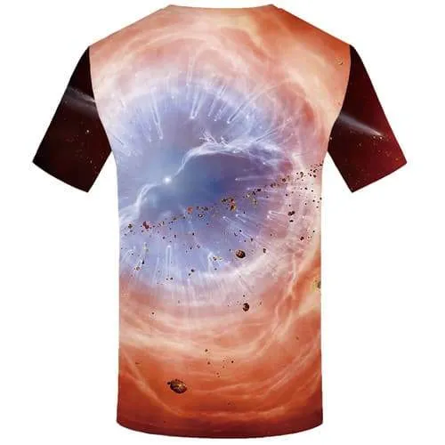 Galaxy T-shirt Men Space T-shirts Graphic War T-shirts 3d Flame Tshirt Printed Lightning Tshirts Novelty Short Sleeve Hip hop