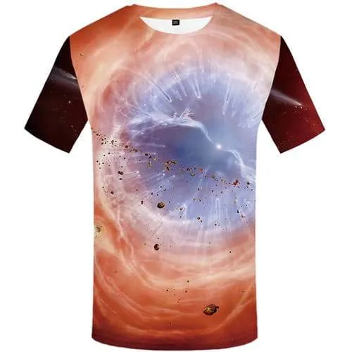 Galaxy T-shirt Men Space T-shirts Graphic War T-shirts 3d Flame Tshirt Printed Lightning Tshirts Novelty Short Sleeve Hip hop