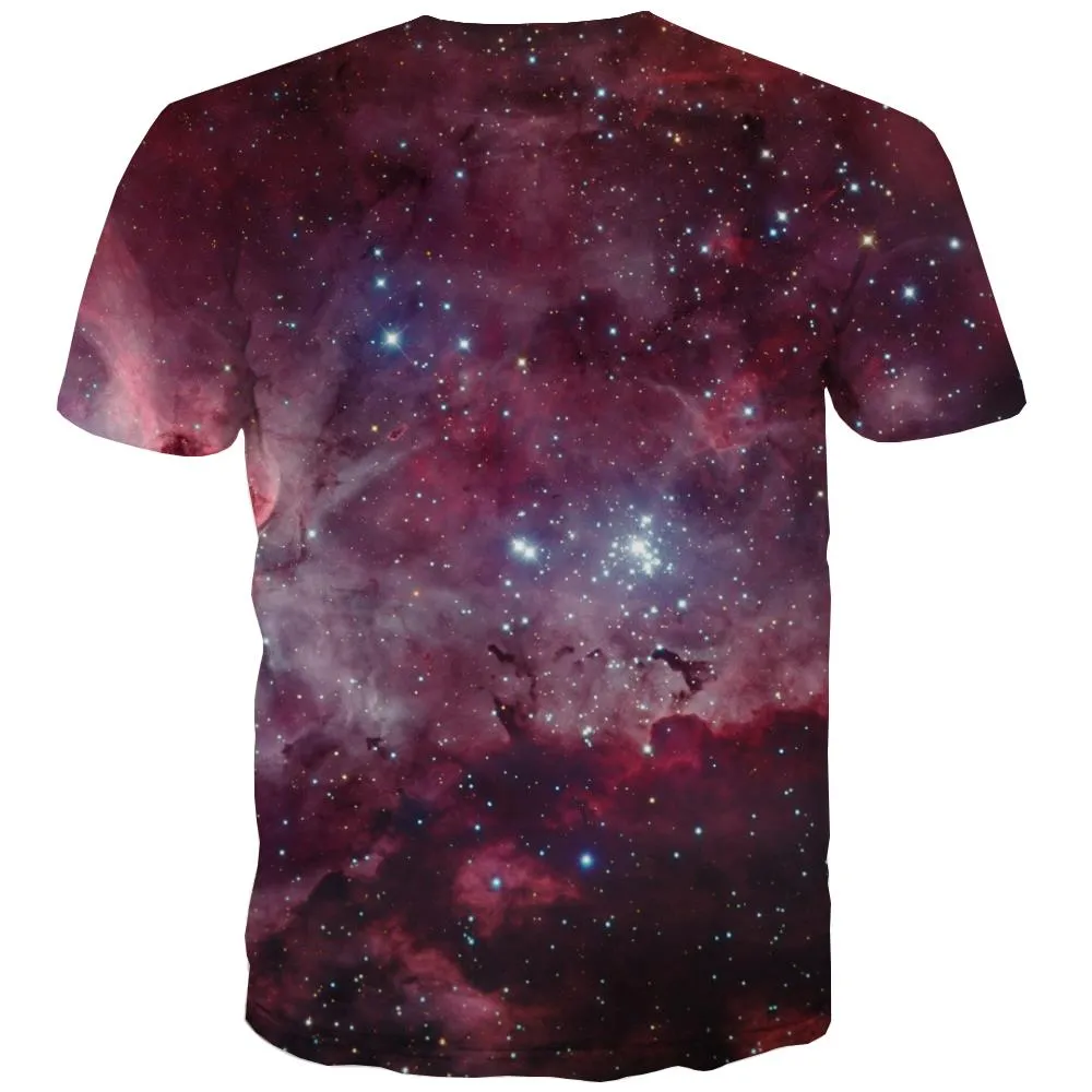 Galaxy T shirts Men Planet Tshirt Anime Starry Sky Tshirt Printed Colorful T shirts Funny Harajuku T-shirts Graphic