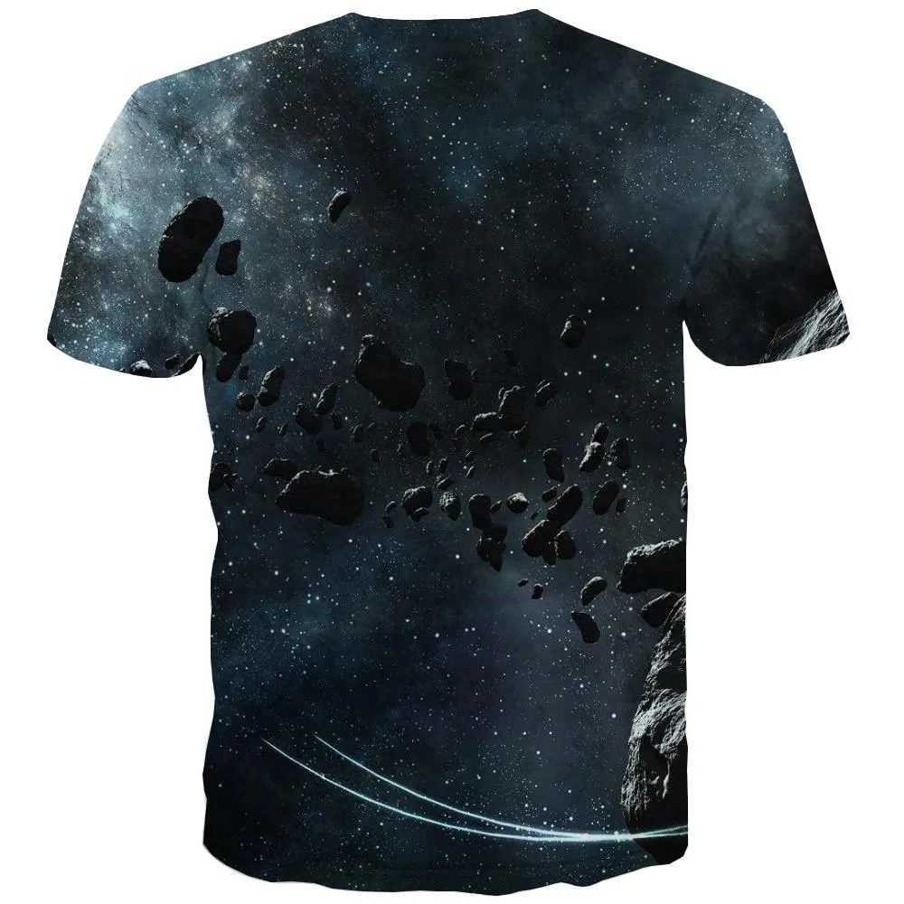 Galaxy T shirts Men Planet Tshirts Cool Starry Sky Tshirt Anime Colorful T-shirts Graphic Harajuku Tshirts Casual