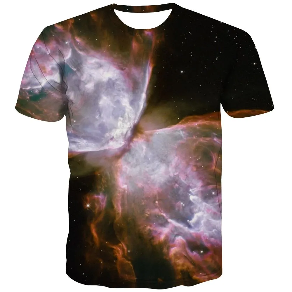 Galaxy T shirts Men Planet Tshirts Novelty Starry Sky Tshirt Anime Colorful T shirts Funny Harajuku T-shirts Graphic