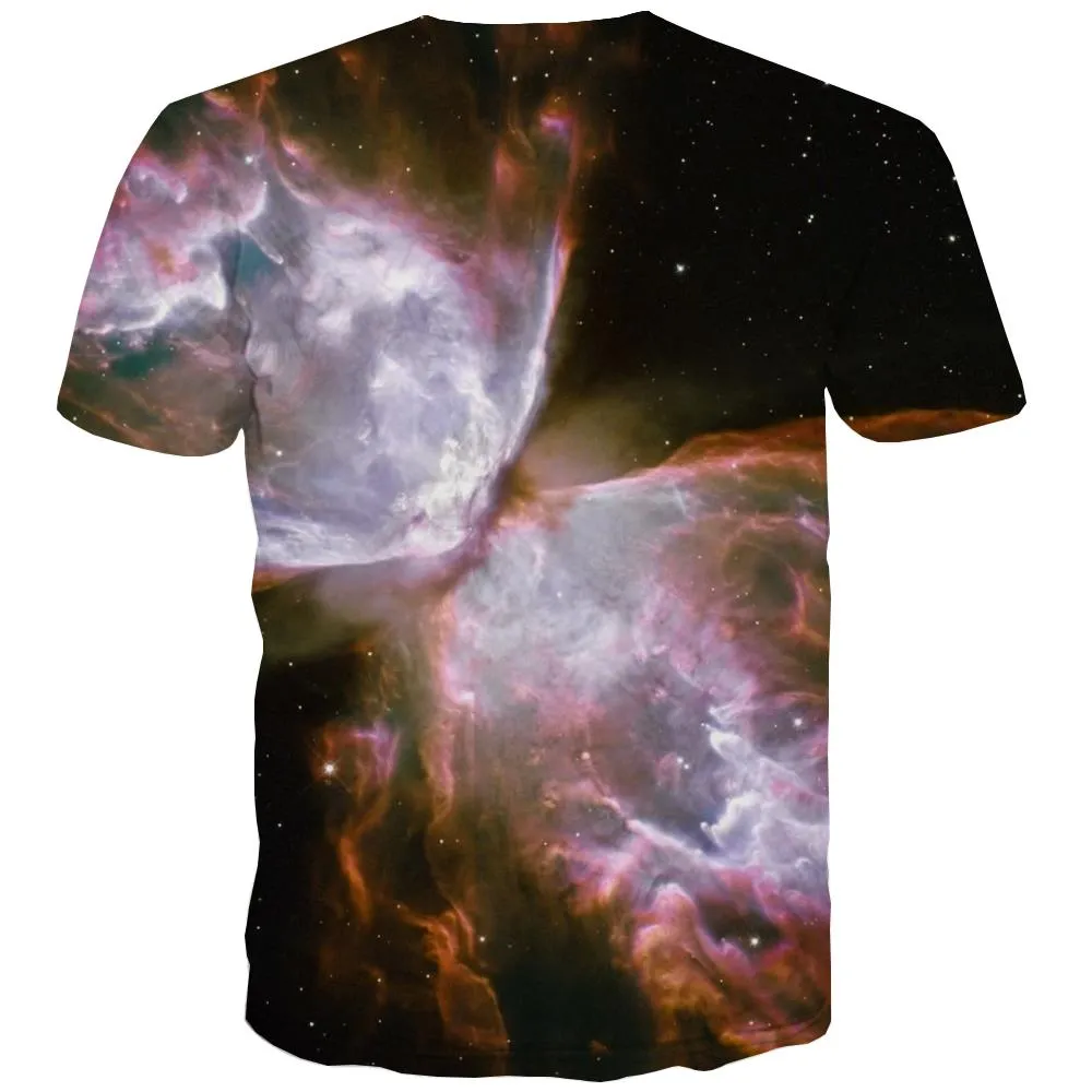 Galaxy T shirts Men Planet Tshirts Novelty Starry Sky Tshirt Anime Colorful T shirts Funny Harajuku T-shirts Graphic