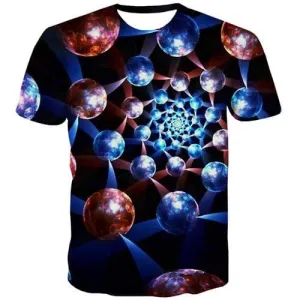 Galaxy T shirts Men Psychedelic Tshirts Cool Dizziness Tshirts Novelty Black Tshirt Anime Gothic T shirts Funny Short Sleeve