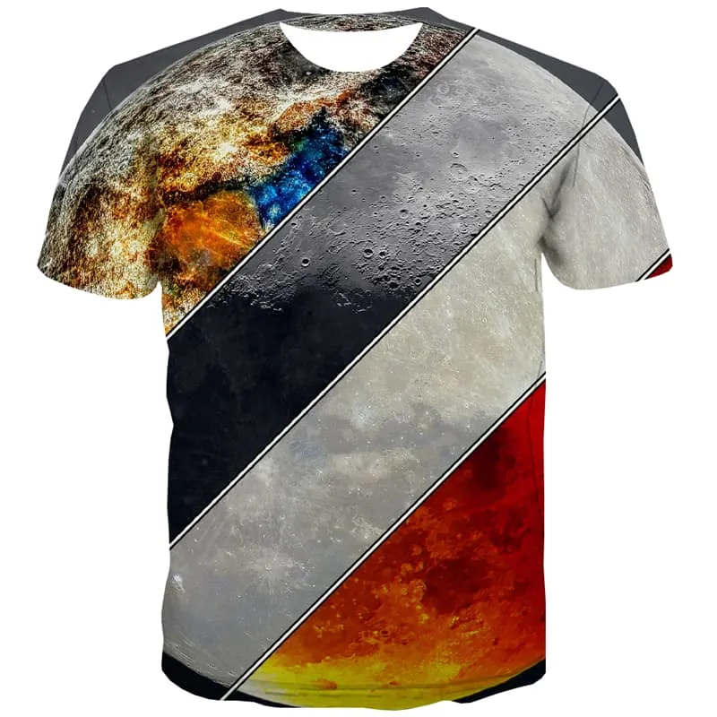 Galaxy T shirts Men Universe T-shirts Graphic Space Tshirts Novelty Colorful Tshirts Casual