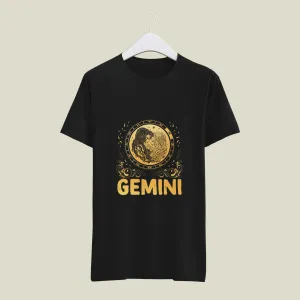 Gemini Zodiac Sign Printed Unisex Half Sleeve T-Shirt