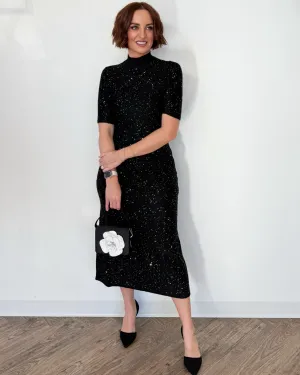 Gillian Sequined Knit Dress