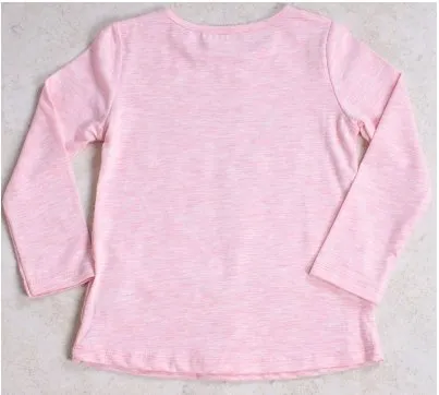 Girls Pink Long Sleeve Beetle T-shirt