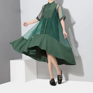 Green Eyes Two Pieces Midi Dress